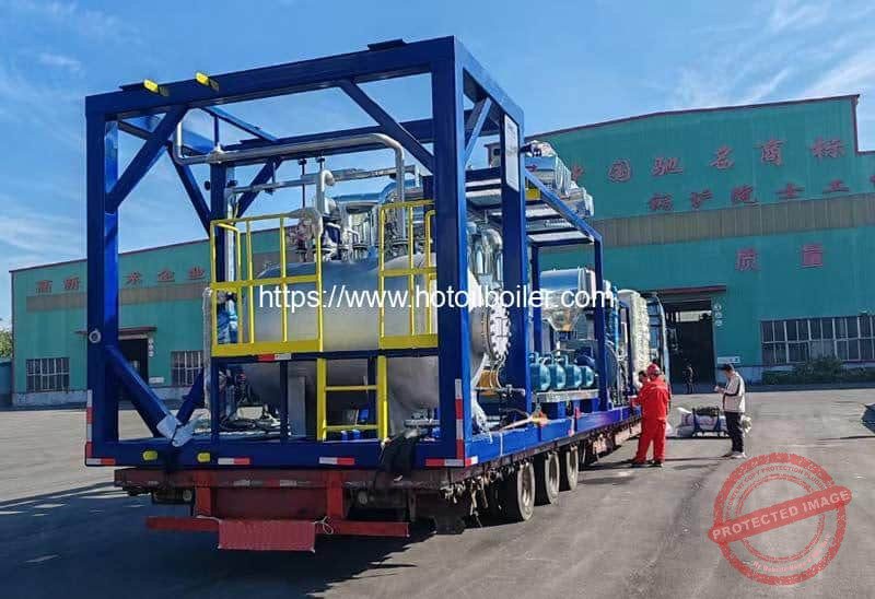 Skid-Mounted-Gas-Fuel-Thermal-Fluid-Oil-Heater-Delivery-for-Iraq-Customer